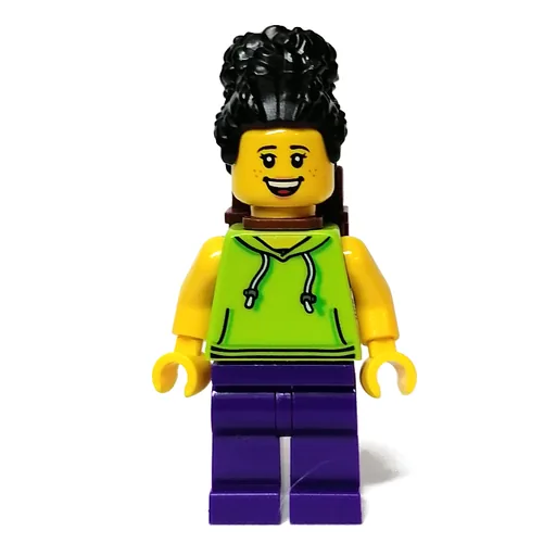 Woman (Lime Torso, Dark Purple Legs, Black Hair)