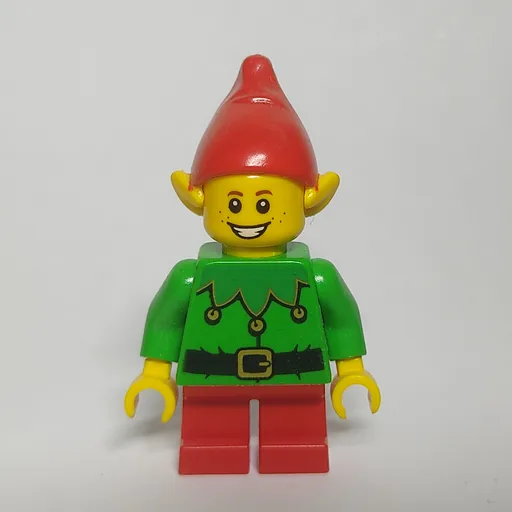 Elf (Bright Green Torso, Red Legs, Red Hat)