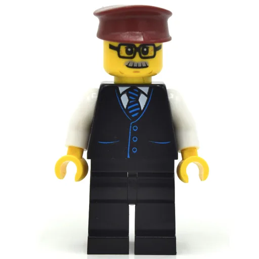 Train Driver (Black Suit, Dark Red Hat)