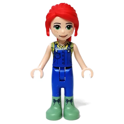 Mia (Bright Light Yellow Shirt, Blue Overalls, Sand Green Boots)