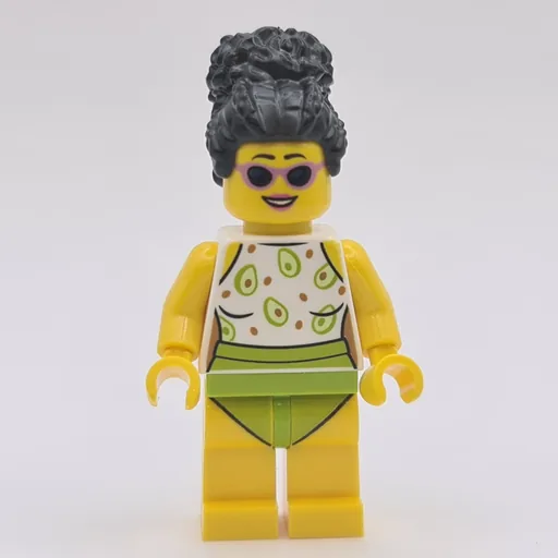 Woman (White and Lime Swimsuit)