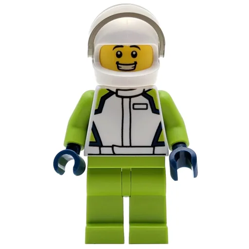 Racer (White Race Jacket, Lime Legs, White Helmet)