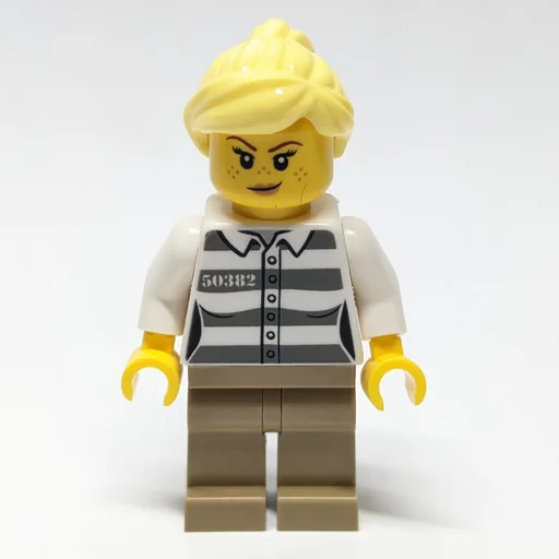 Criminal (Prison Shirt, Dark Tan Legs, Bright Light Yellow Hair)