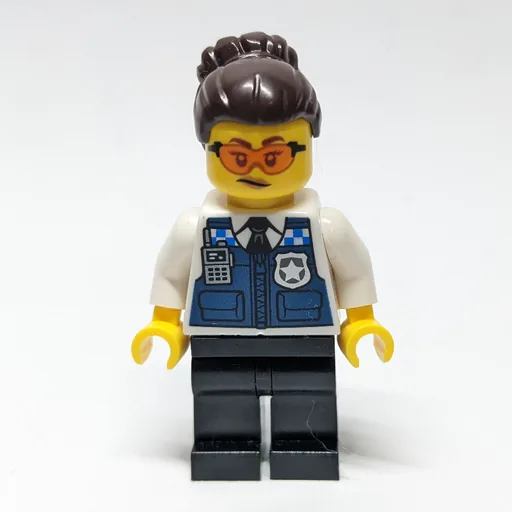 Gracie Goodhart (Dark Blue Police Vest, Dark Brown Hair)