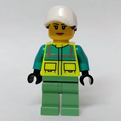 Ambulance Driver (Vibrant Yellow Safety Vest, White Cap)