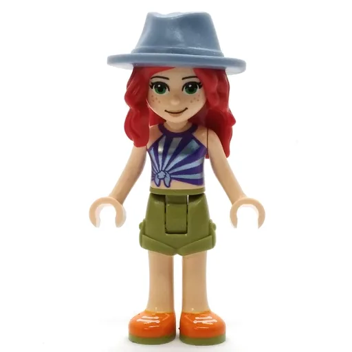 Mia (Dark Purple Top, Olive Green Skirt, Sand Blue Hat)