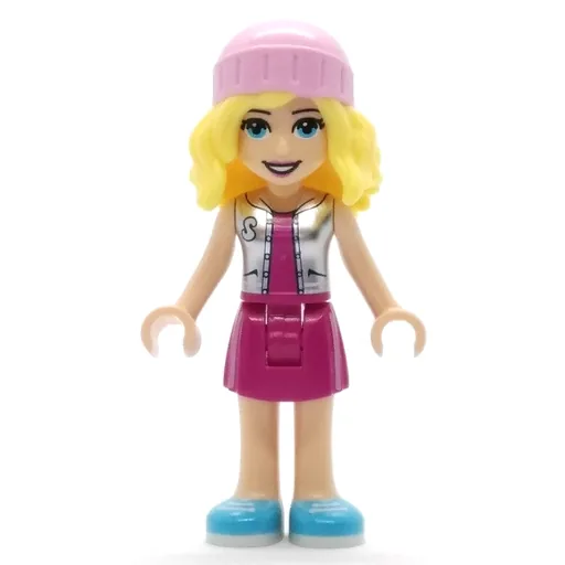 Stephanie (Silver Top, Magenta Skirt, Bright Pink Hat)