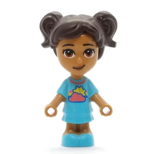 Maya (Medium Azure Dress, Dark Brown Hair)