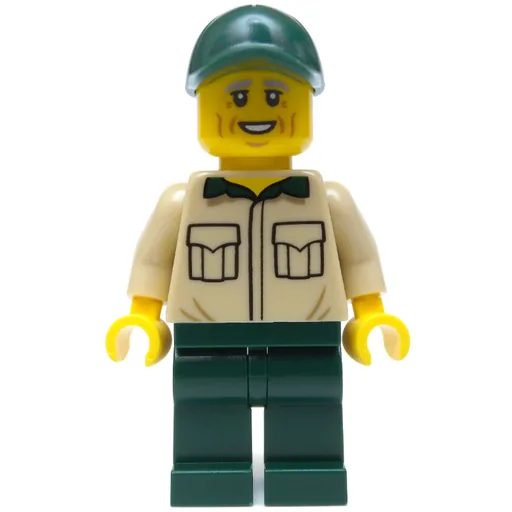 Man (Tan Shirt, Dark Green Legs and Cap)