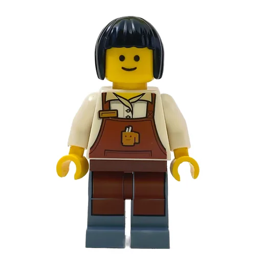 Barista (White Torso, Reddish Brown Apron, Sand Blue Legs)