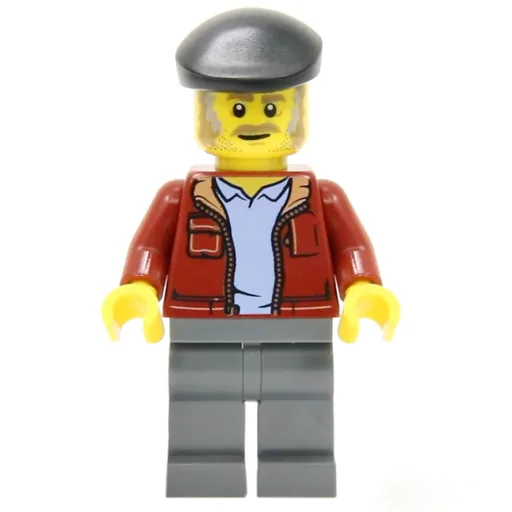 Dark Red Torso (Dark Bluish Gray Legs, Black Cap)