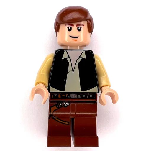 Han Solo (Black Vest, Reddish Brown Legs, Black Eyes - 3626c Head)