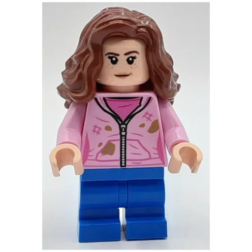 Hermione Granger (Bright Pink Hoodie over Dark Pink Shirt, Medium Legs, Smirk / Angry)