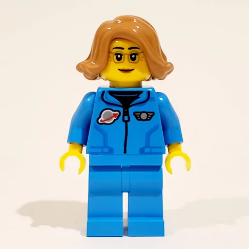 Astronaut (Dark Azure Jumpsuit, Medium Nougat Hair)