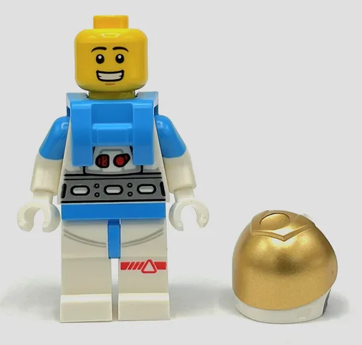 Astronaut (Male, White Spacesuit, Dark Azure Backpack, Gold Visor)