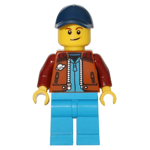 Man (Dark Orange Jacket, Dark Azure Legs, Dark Blue Cap)