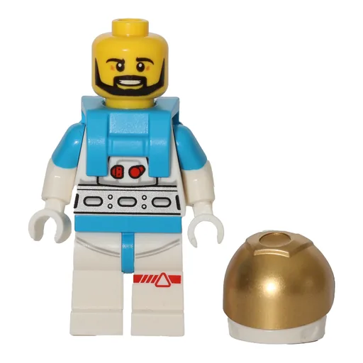 Astronaut (Male, White Suit, Gold Visor, Beard)