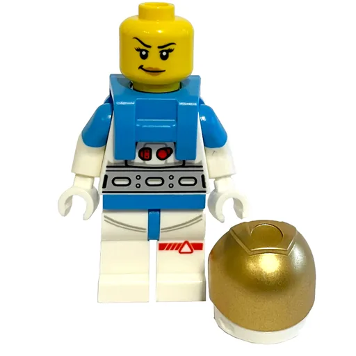 Astronaut (Female, White Suit, Gold Visor, Smirk)