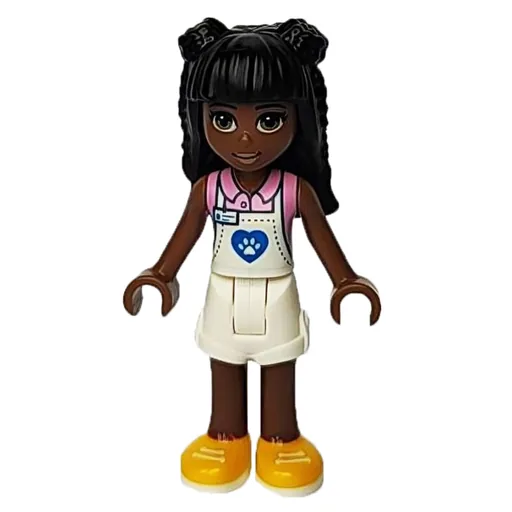 Priyanka (White Apron and Shorts, Black Hair)