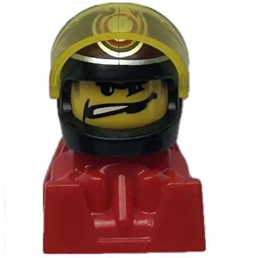 Racer (Black Helmet,  Trans-Yellow Visor, Red Body)