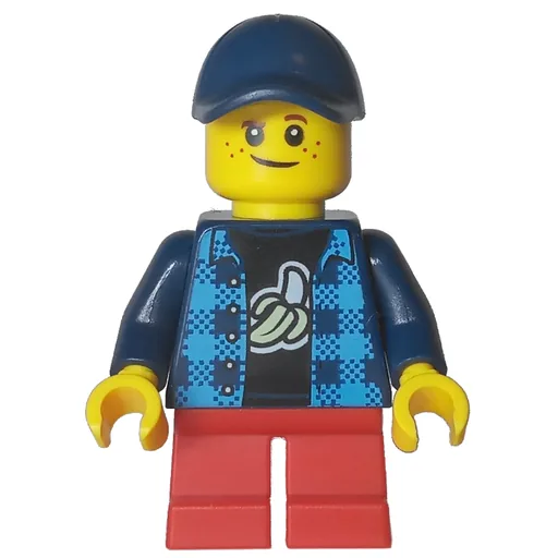 Kid (Dark Blue Torso, Red Legs, Dark Blue Cap)