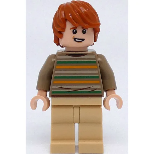 Ron Weasley (Dark Tan Sweater with Green and Orange Stripes)