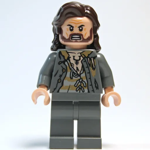 Sirius Black (Dark Bluish Gray Prison Outfit with Long Jacket, Plain Legs)