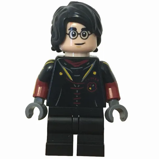 Harry Potter (Tournament Uniform Black and Dark Red with Printed Arms, Medium Legs)