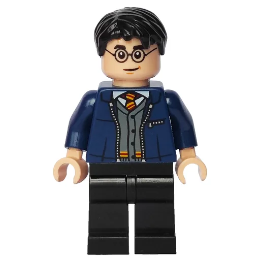 Harry Potter (Open Dark Blue Jacket over Gryffindor Sweater)