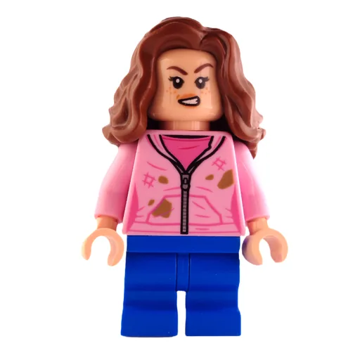 Hermione Granger (Bright Pink Hoodie over Dark Pink Shirt, Medium Legs, Angry)