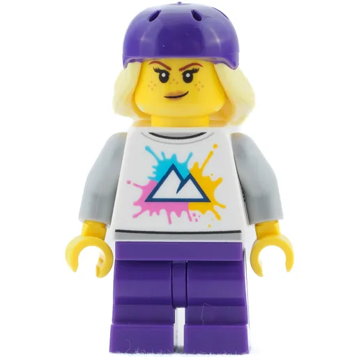 Woman (Dark Purple Medium Legs and Bike Helmet)