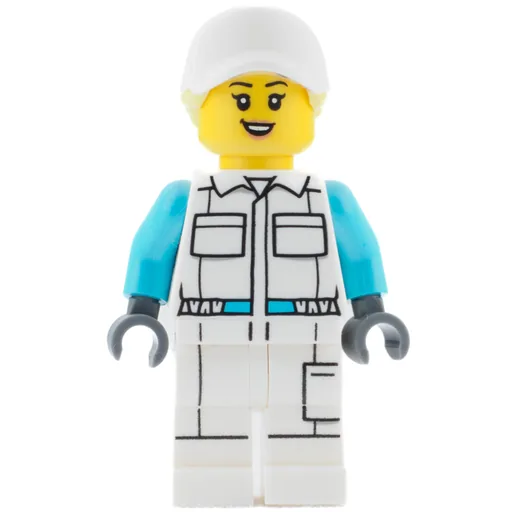 Woman (White Jumpsuit and Cap)