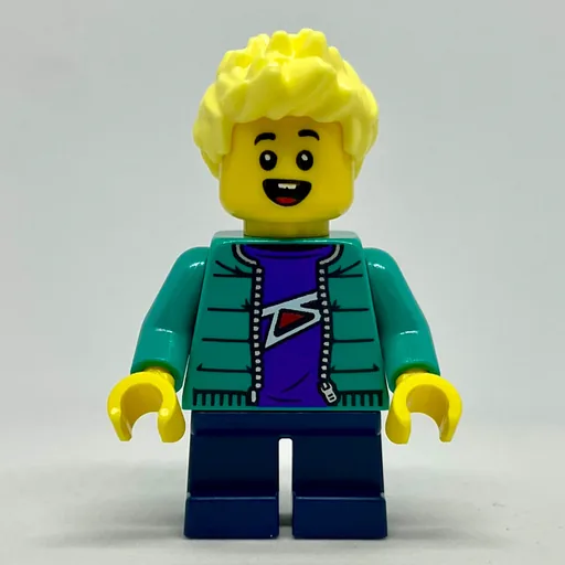 Boy (Dark Turquoise Jacket, Short Dark Blue Legs)