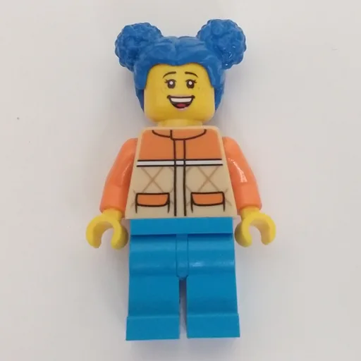 Woman (Tan Jacket, Blue Hair)