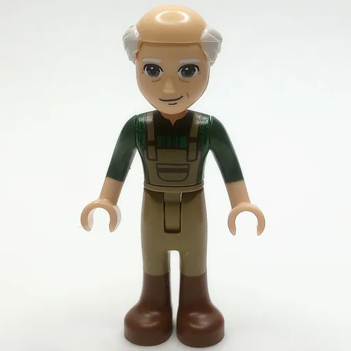 Marcel (Dark Green Shirt, Dark Tan Overall, Bald Head)