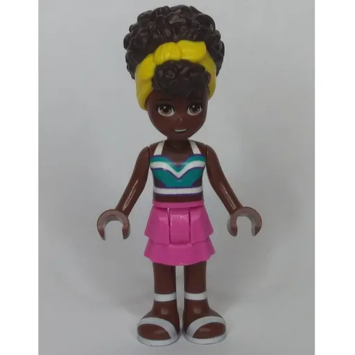 Nandi (Dark Turquoise Top, Dark Pink Skirt, Yellow Ribbon)