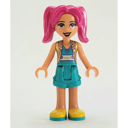 Camila (Gold Jacket, Dark Turquoise Skirt, Magenta Hair)