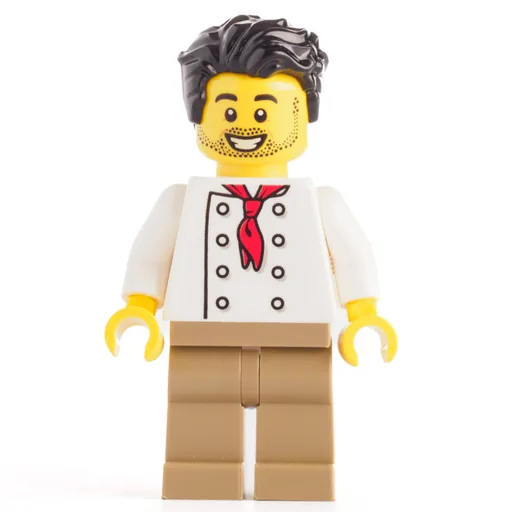 Chef (White Torso, Dark Tan Legs, Black Hair)