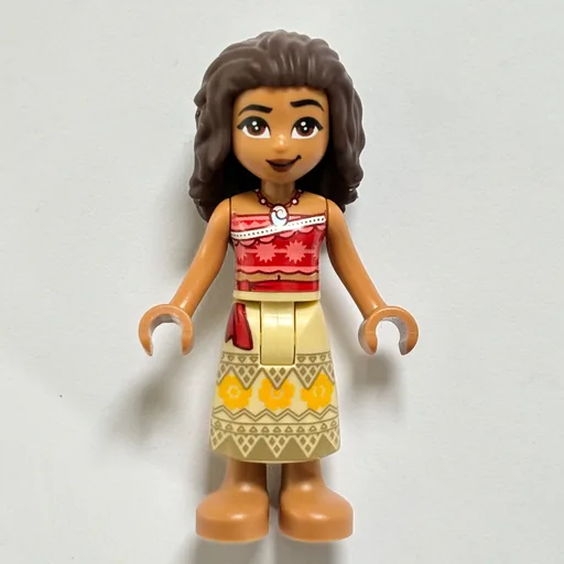 Moana (Red Top, Dark Tan Skirt)
