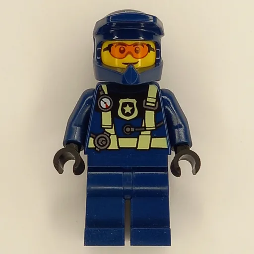 Police Officer (Dark Blue Torso, Legs and Helmet)