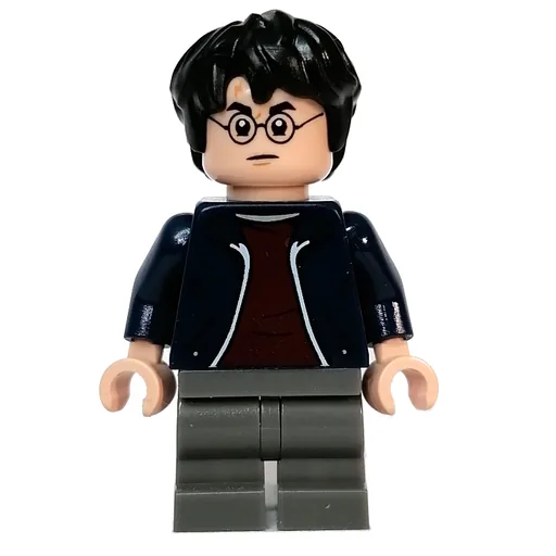 Harry Potter (Dark Blue Jacket with Zipper, Medium Dark Bluish Gray Legs)
