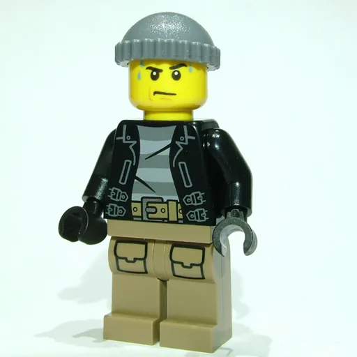 Criminal (Black Torso, Dark Tan Legs, Dark Bluish Grey Cap)
