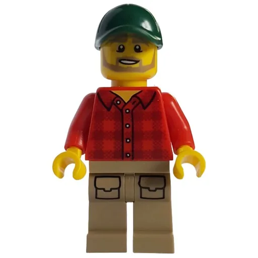 Harry Handle (Red Torso, Dark Tan Legs, Dark Green Cap)