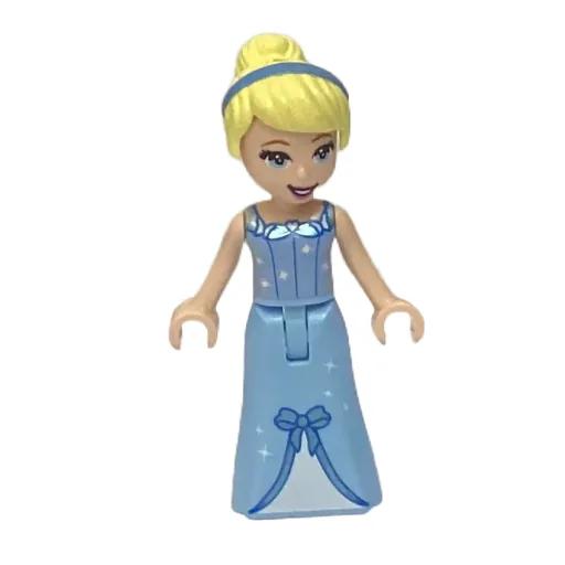 Cinderella (Bright Light Blue Dress, White Under-Dress - Thin Hinge)