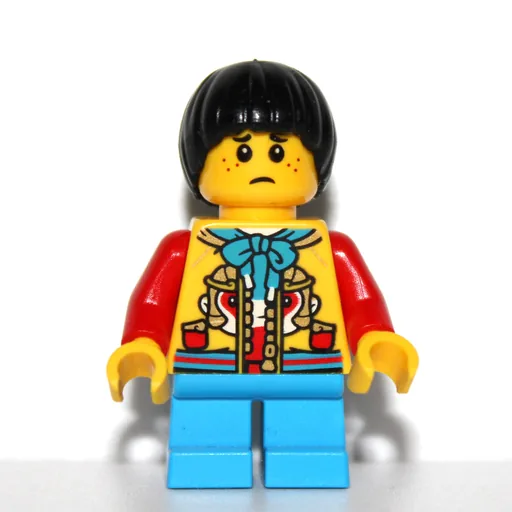 Kid (Yellow Torso, Dark Azure Legs, Black Hair)