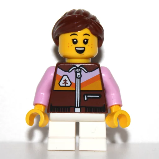 Kid (Reddish Brown Torso, White Legs, Reddish Brown Hair)