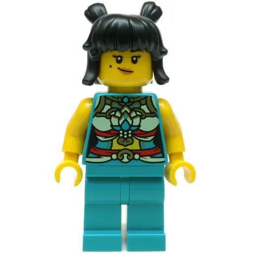 Dark Turquoise Torso (Chinese Decorations, Dark Turquoise Legs, Black Hair 2 Bunds)