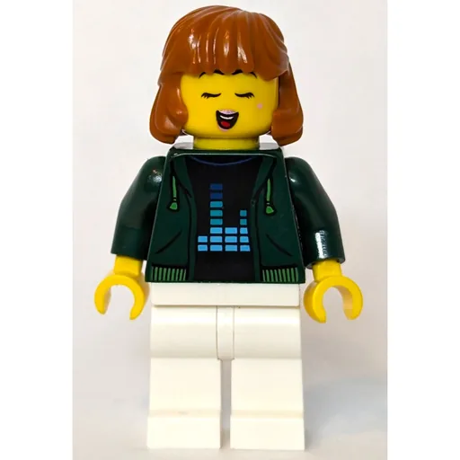 Woman (Dark Green Jacket, White Legs, Dark Orange Hair)
