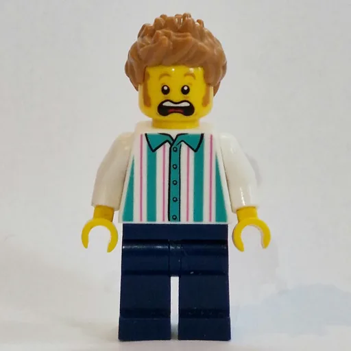 Vendor (White and Dark Turquoise Striped Shirt, Medium Nougat Hair)