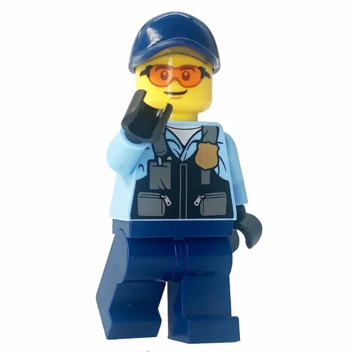 Police Officer (Bright Light Blue Shirt, Dark Blue Vest, Legs, and Cap)